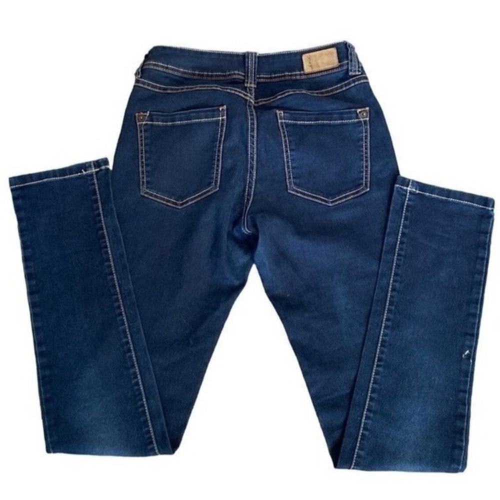 Inc Denim low rise regular fit skinny leg medium wash jeans women Size 4 - Picture 5 of 10